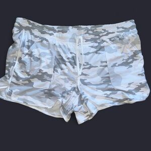 Athletic Works White and Gray Camo Shorts